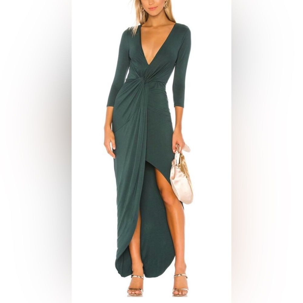 Lovers + Friends Sundance Everglade Green Asymmetrical Maxi Dress Size XXS